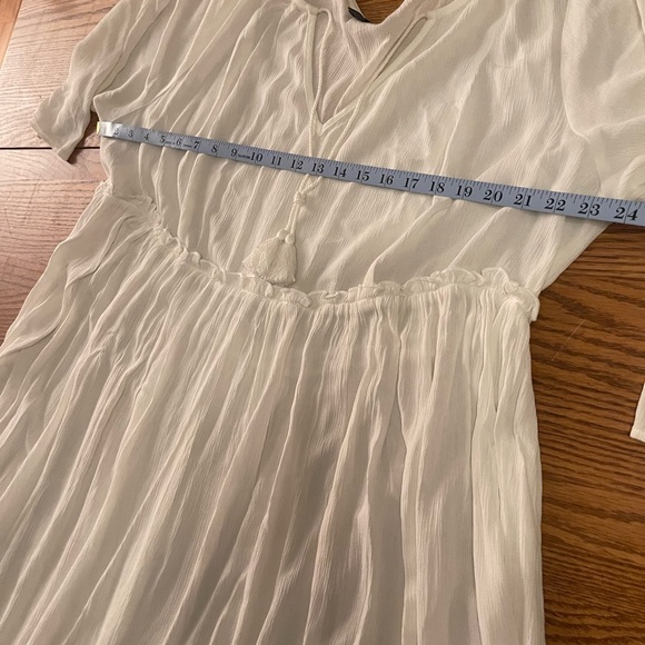 Women’s white babydoll with lace trim - Picture 3 of 10